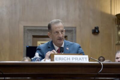 Erich Pratt speaks before a Senate committee on the threats gun owners face from the Gov't.