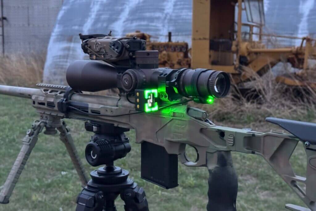 Shooters Global Pulse Pro mounted on a precision rifle during field testing