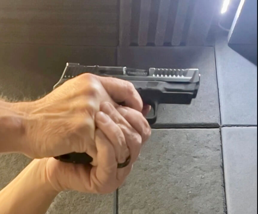 Smith & Wesson M&P Shield X final hero image highlighting slim profile and full-featured carry setup