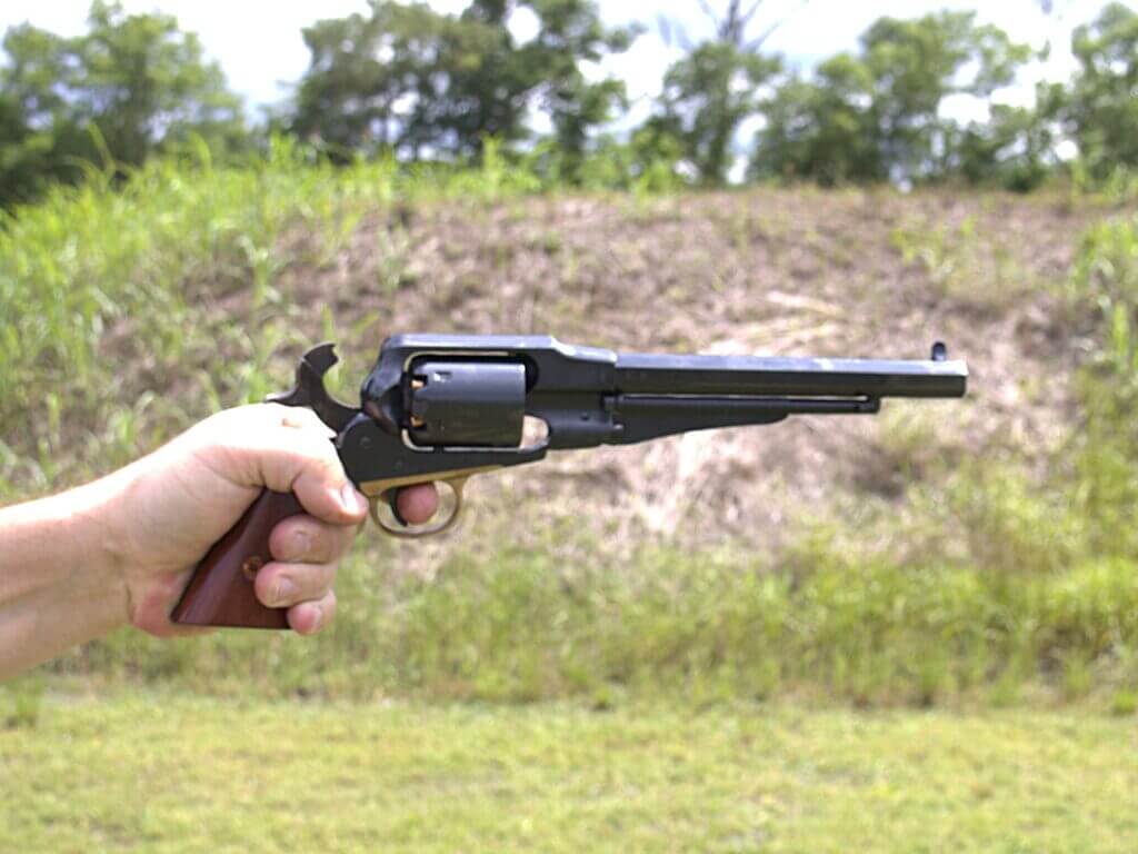 Shooting the 1858 Remington New Model Army revolver at the range