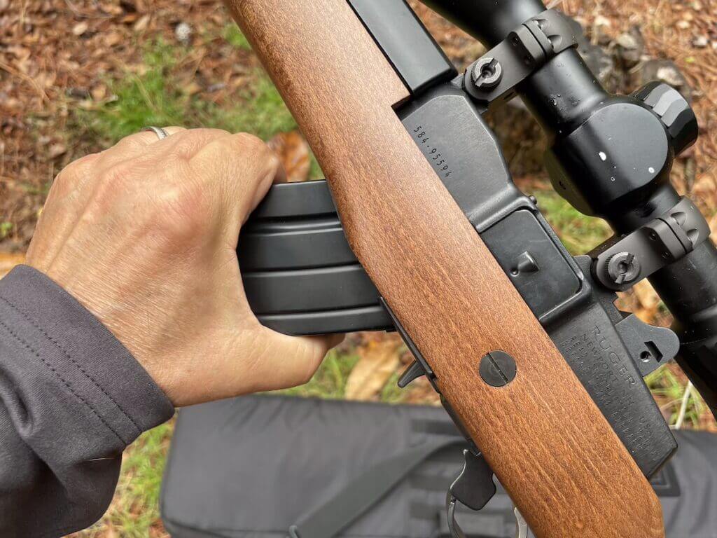 Rock-and-lock magazine insertion on Ruger Mini-14 Ranch rifle