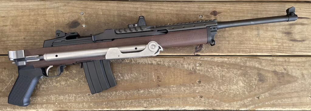 Ruger Mini-14 Ranch with Samson A-TM folding stock and Trijicon RMR red dot