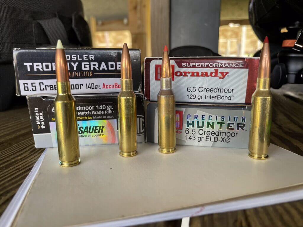 6.5 Creedmoor ammunition from Nosler SIG and Hornady tested in Winchester Model 70 Featherweight