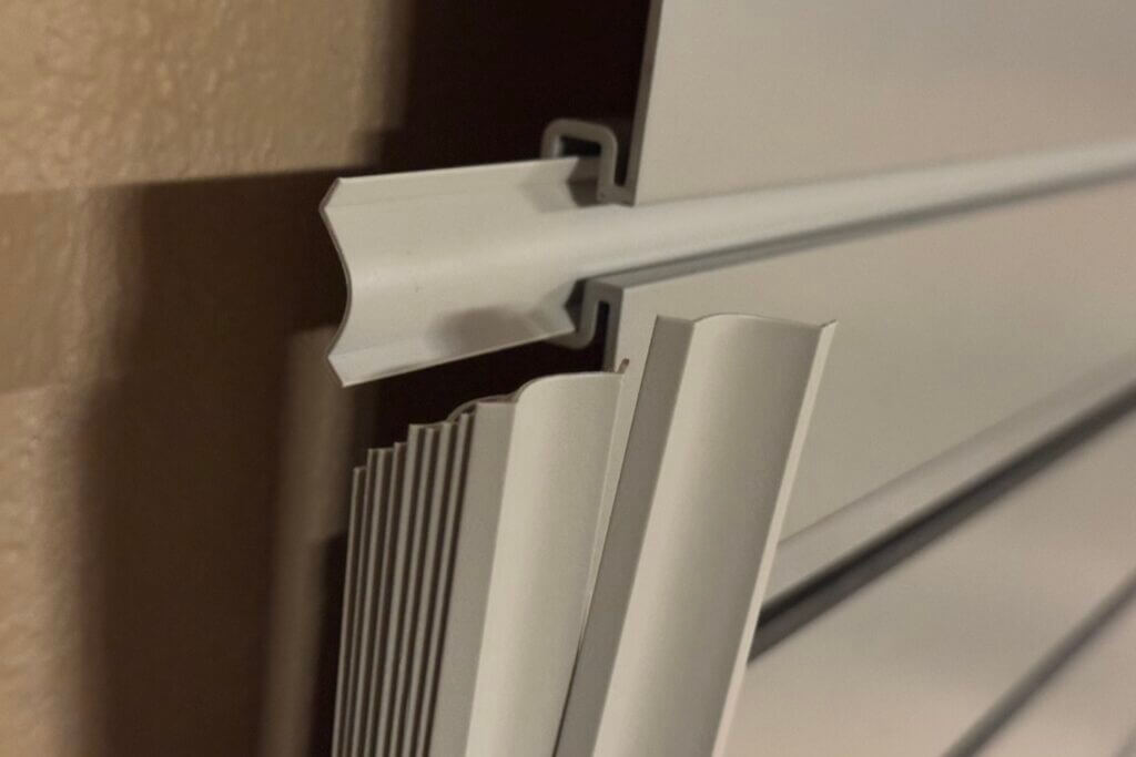 Hold Up Displays Gun Wall inserts covering screw heads for a finished clean appearance