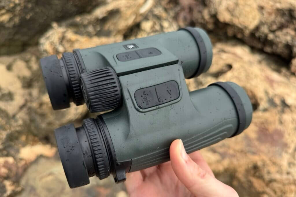Vortex Talon HD 10K top controls with clearly labeled range and menu buttons