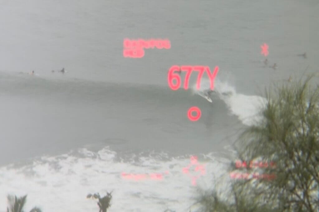 Vortex Talon HD 10K ranging surfers from a WWII pillbox overlook