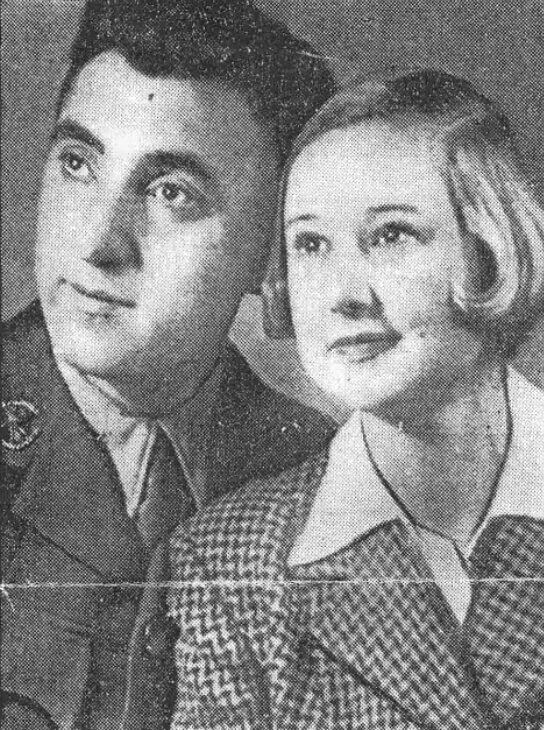 George Cairns and his wife Ena Cairns before his Victoria Cross action in Burma