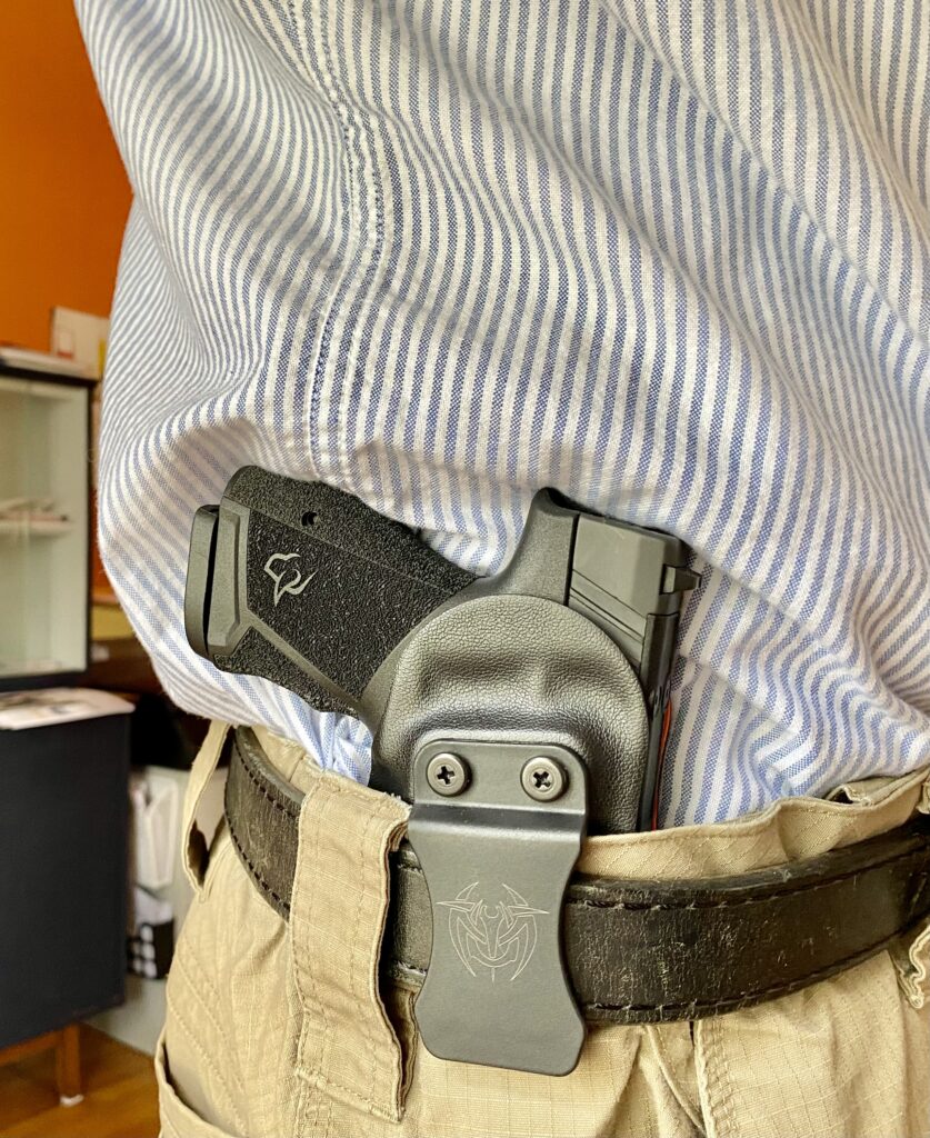 Taurus TX9 Sub-Compact carried in a UM Tactical IWB concealed carry holster