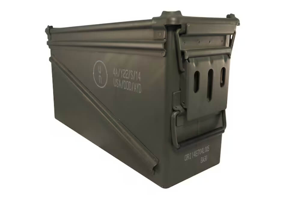 40mm military surplus ammo can for durable ammunition and gear storage