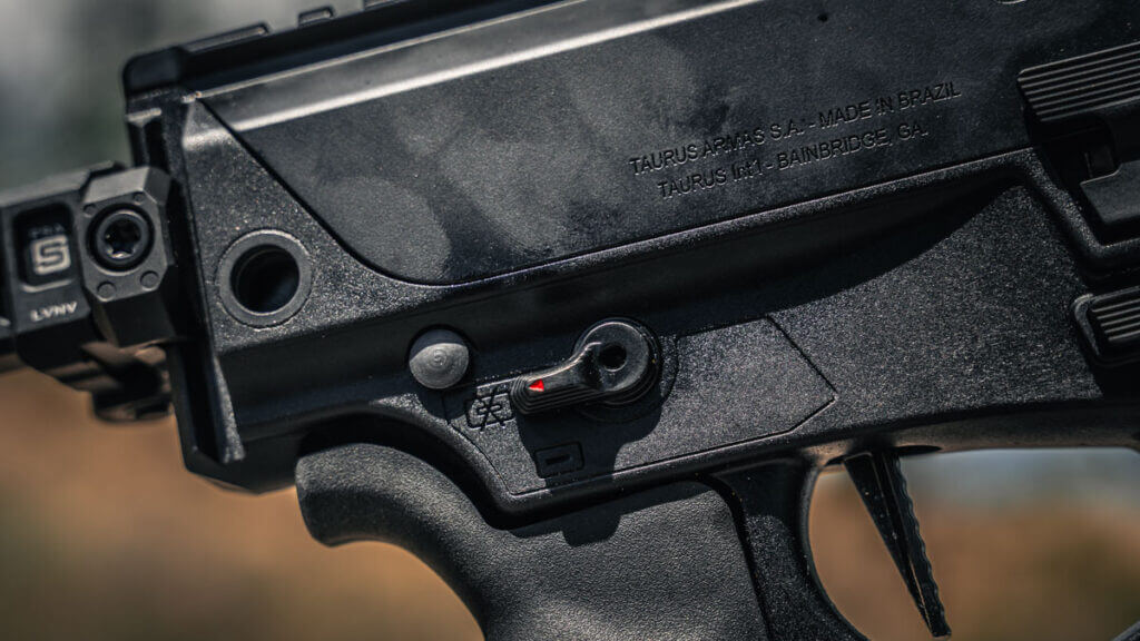 Taurus RPC ambidextrous safety selector with red fire indicator