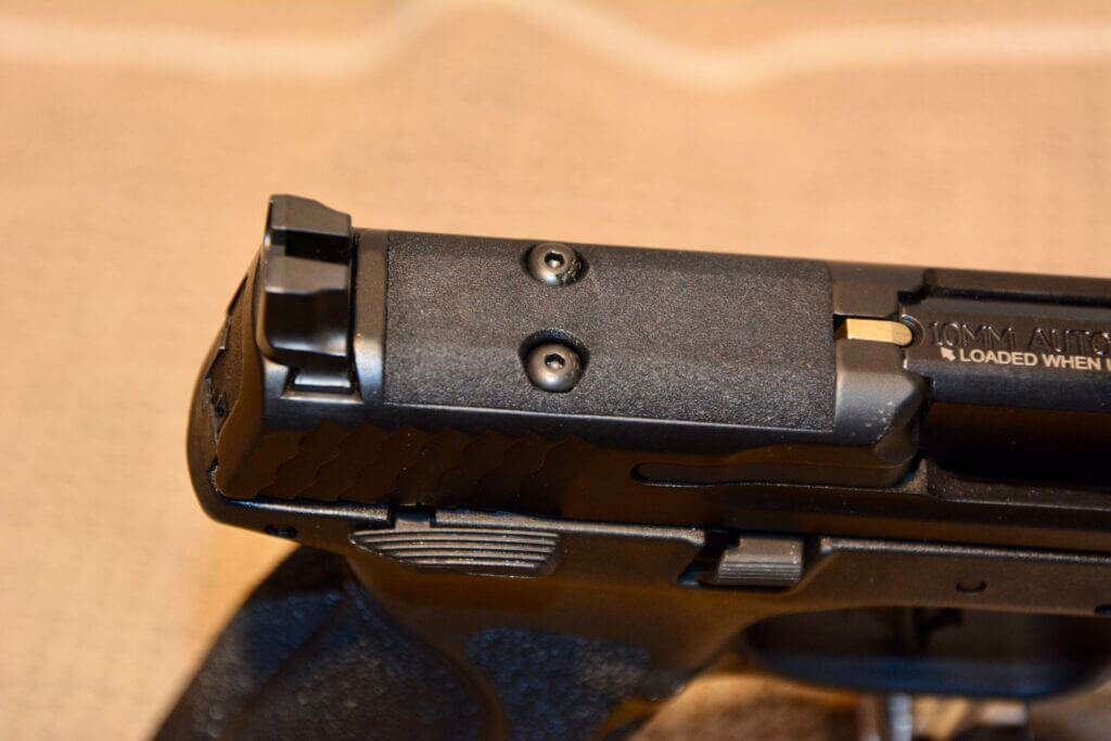 C.O.R.E. optics plate system on Smith and Wesson M&P 2.0 10mm pistol