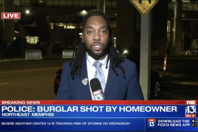 Fox 13 Memphis reporter Rob Sneed reports live after a homeowner shot an alleged burglar during an apartment break-in.