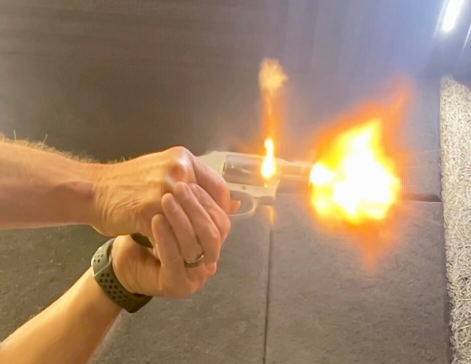 Shooting the Smith and Wesson 642 UC lightweight J-Frame revolver with +P recoil