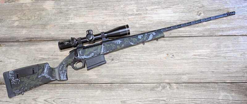 Weatherby Model 307 Range XP 2.0 rifle with TriggerTech Field trigger for 25 Wby RPM testing