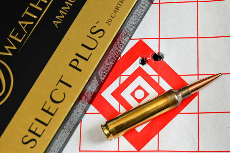 25 Wby RPM ammunition used for Weatherby Model 307 Range XP 2.0 accuracy testing
