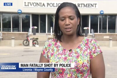 Local 4 WDIV reporter Pamela Osborne reports live outside the Livonia Police Department following an officer-involved shooting investigation.