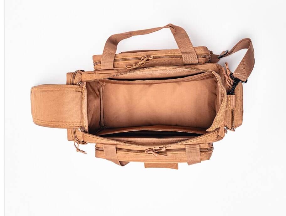 KelTec Compact Range Bag in tan for pistols, magazines, ammunition, and range gear