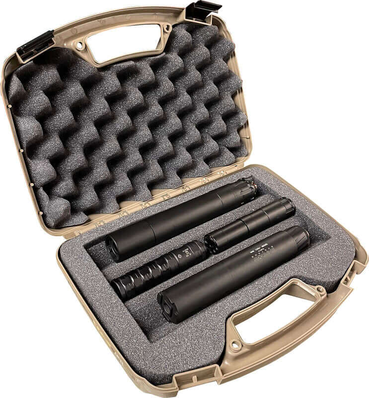 MTM SC3 Suppressor Protector Case holding multiple suppressors for safe storage and transport