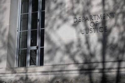 Exterior of the U.S. Department of Justice headquarters in Washington, D.C., where GOA says officials declined to investigate the alleged disclosure of a gun owner's personal information.