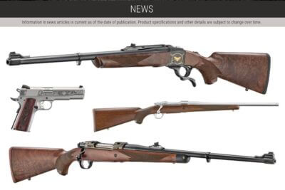 Ruger's 250th Anniversary Series features limited-edition firearms, including the SR1911 pistol, Hawkeye rifles, Marlin Model 1894 lever-action rifles, and the Ruger No. 1 rifle.