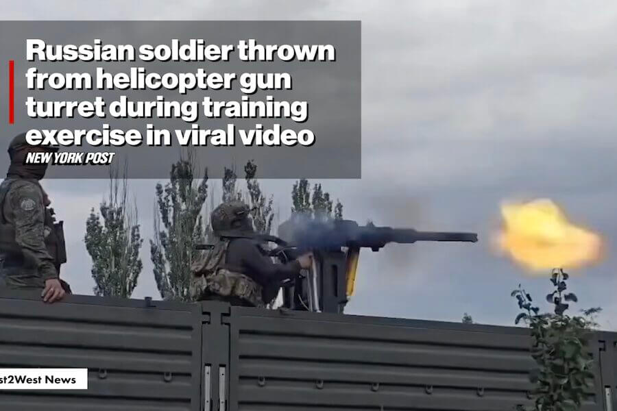 Russian Recruit Flung From Machine Gun During Training Russian Recruit Flung From Machine Gun During Training