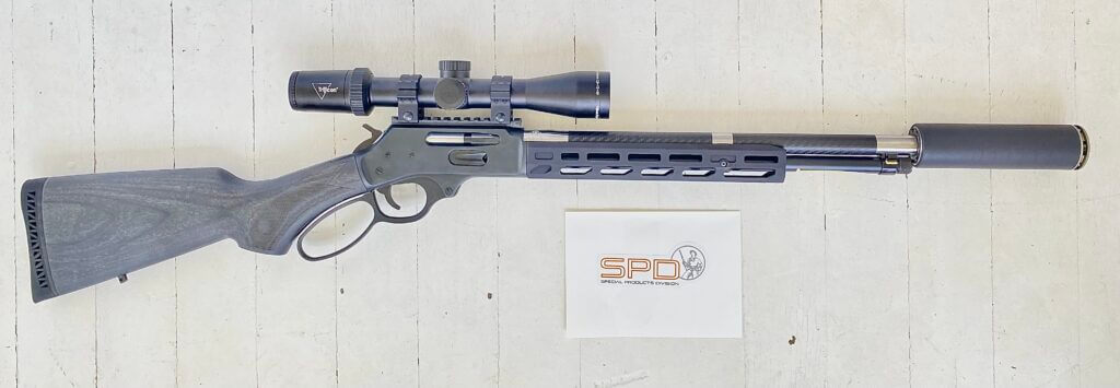 Henry SPD HUSH .30-30 fitted with Trijicon Huron 2.5-10x40 scope and SilencerCo Scythe Ti suppressor