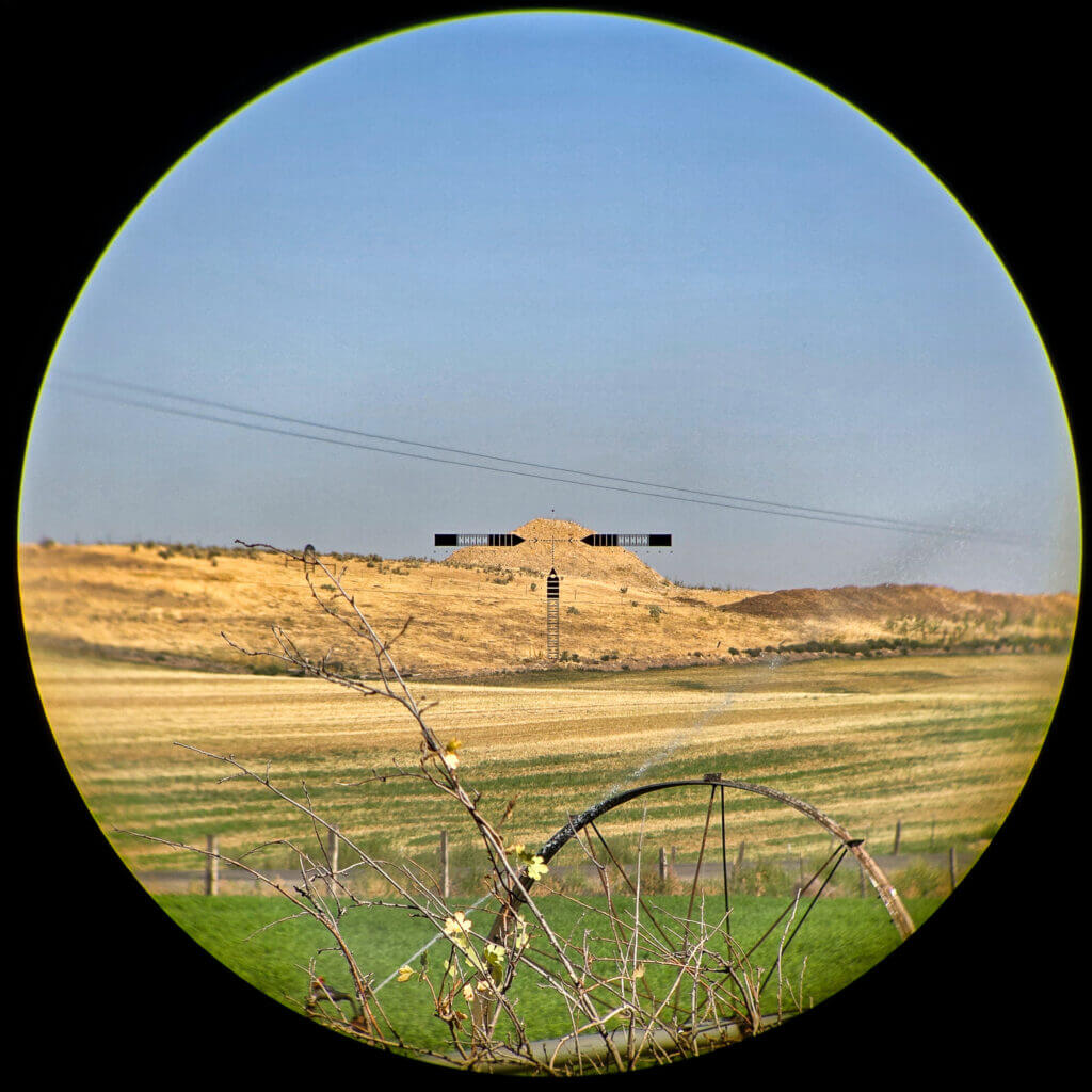 Wide field of view through the ZCO ZC210 riflescope at 2x magnification