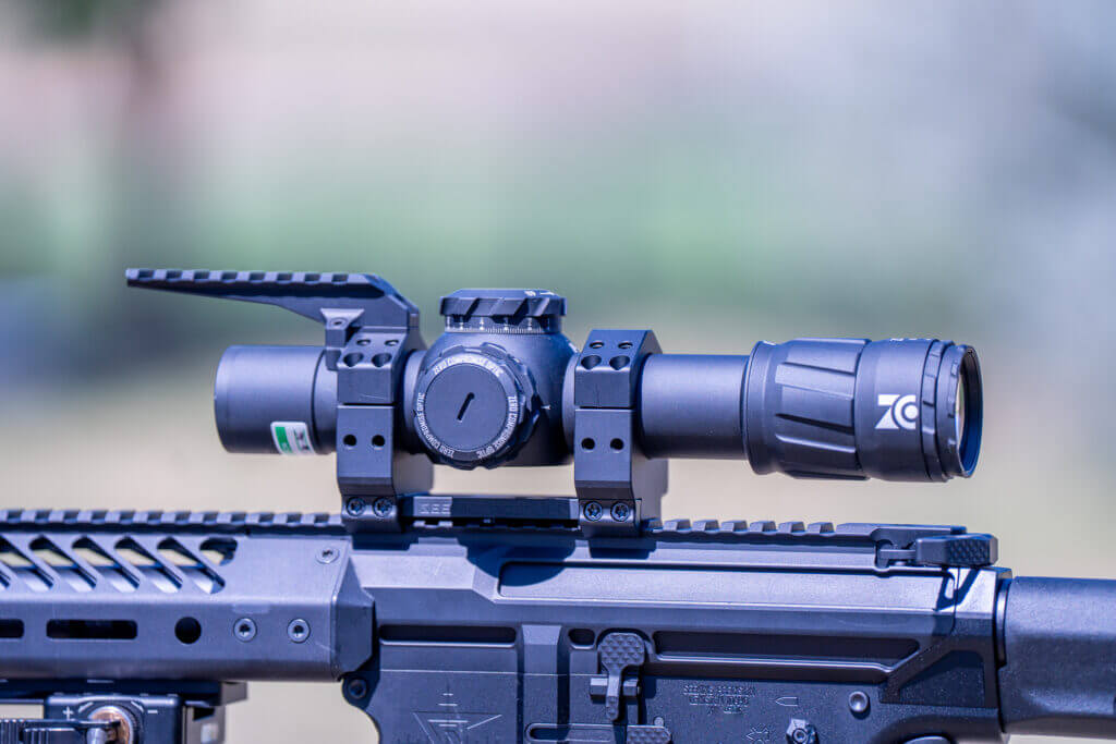 Zero Compromise Optic ZCO ZC210 2-10x30 SAN-1 riflescope mounted for precision rifle testing