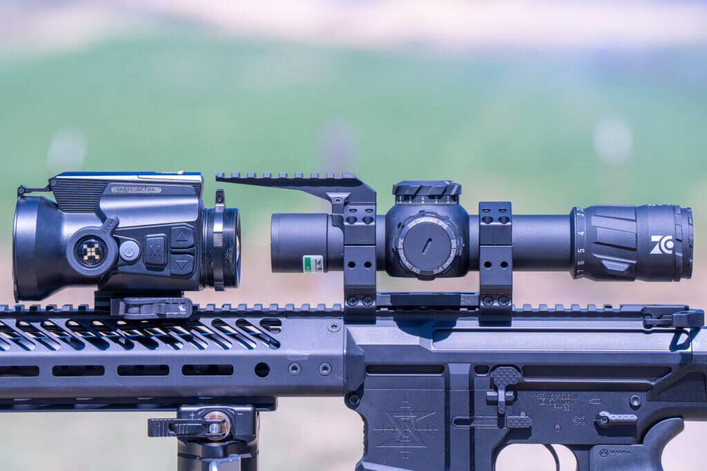 ZCO ZC210 configured for use behind a clip-on thermal optic