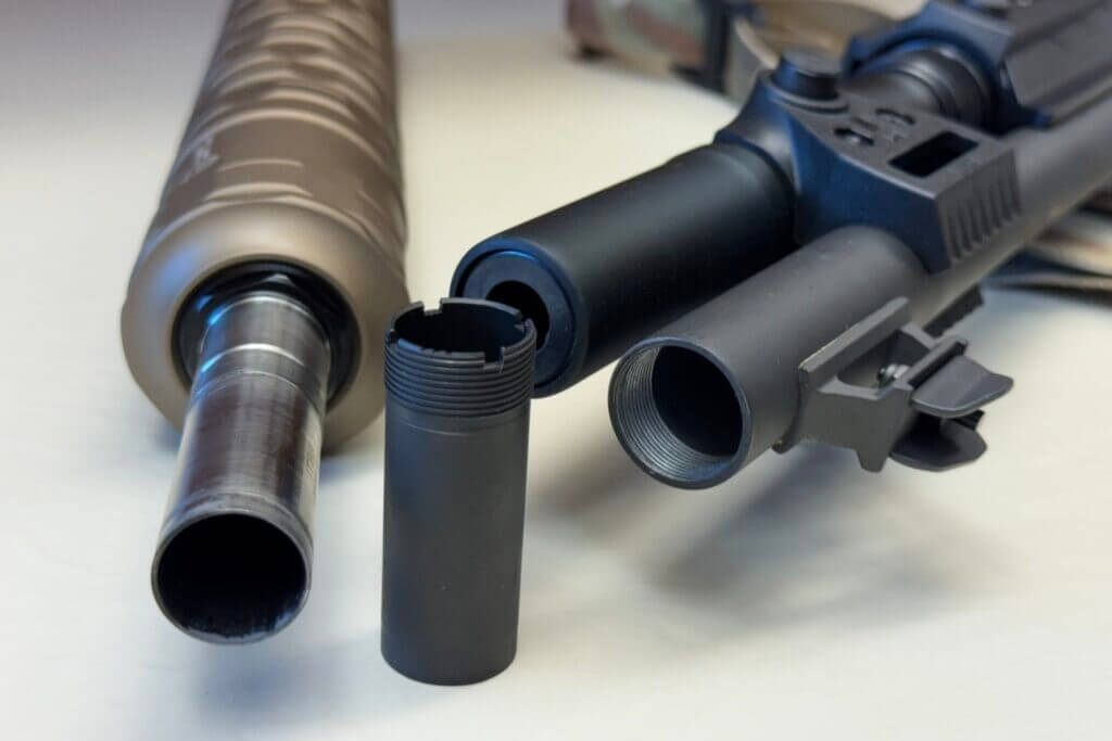 Benelli M2-G1 modified Mobil choke tube with three identification marks