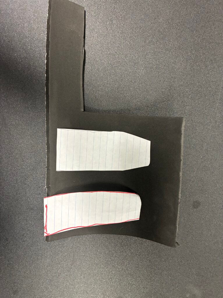 Foam cheek-piece pad template for Seekins Element Hunter M3 7 PRC