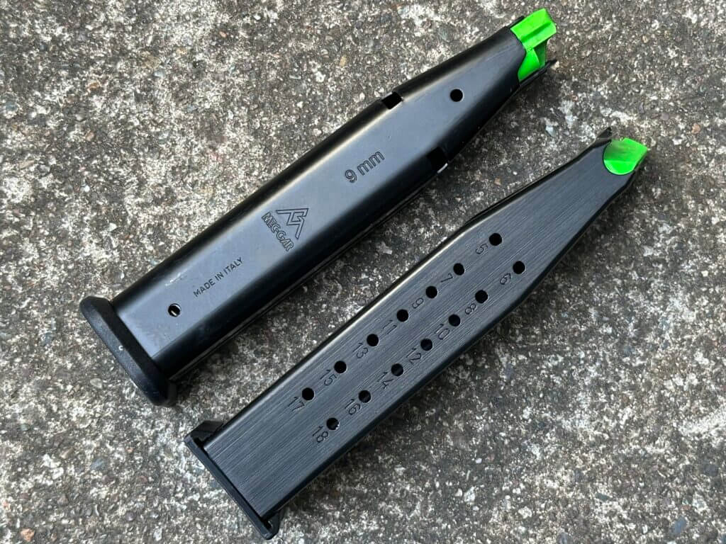 Two 18-round Mec-Gar magazines included with the Springfield Prodigy 3.5 AOS
