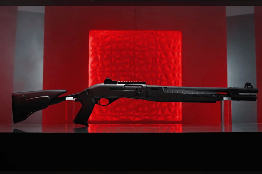 Benelli M2-G1 Tactical 12-gauge semi-automatic shotgun with fixed stock and ghost-ring sights
