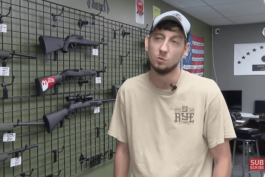 Point Blank Gun Shop manager TJ Smith discusses Virginia’s paused assault weapons ban inside the store