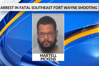 Booking photo of Martell Pickens, the Fort Wayne homeowner charged with reckless homicide after a fatal shooting.