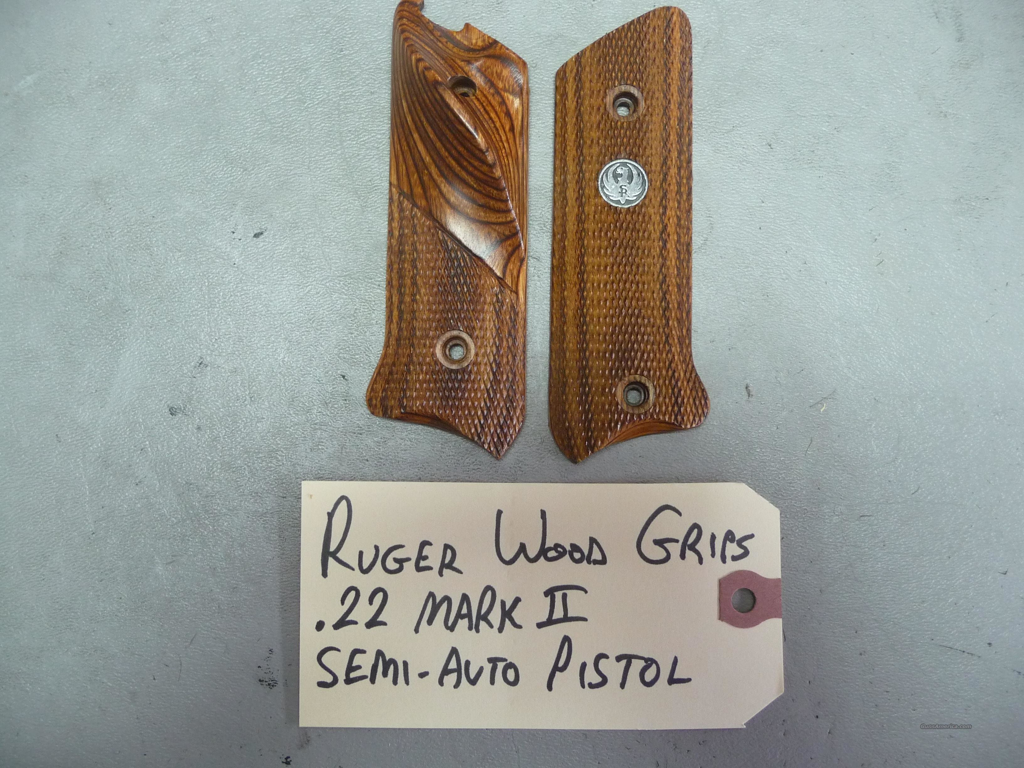 Ruger Wood Grips for MarkII .22 Pistol for sale