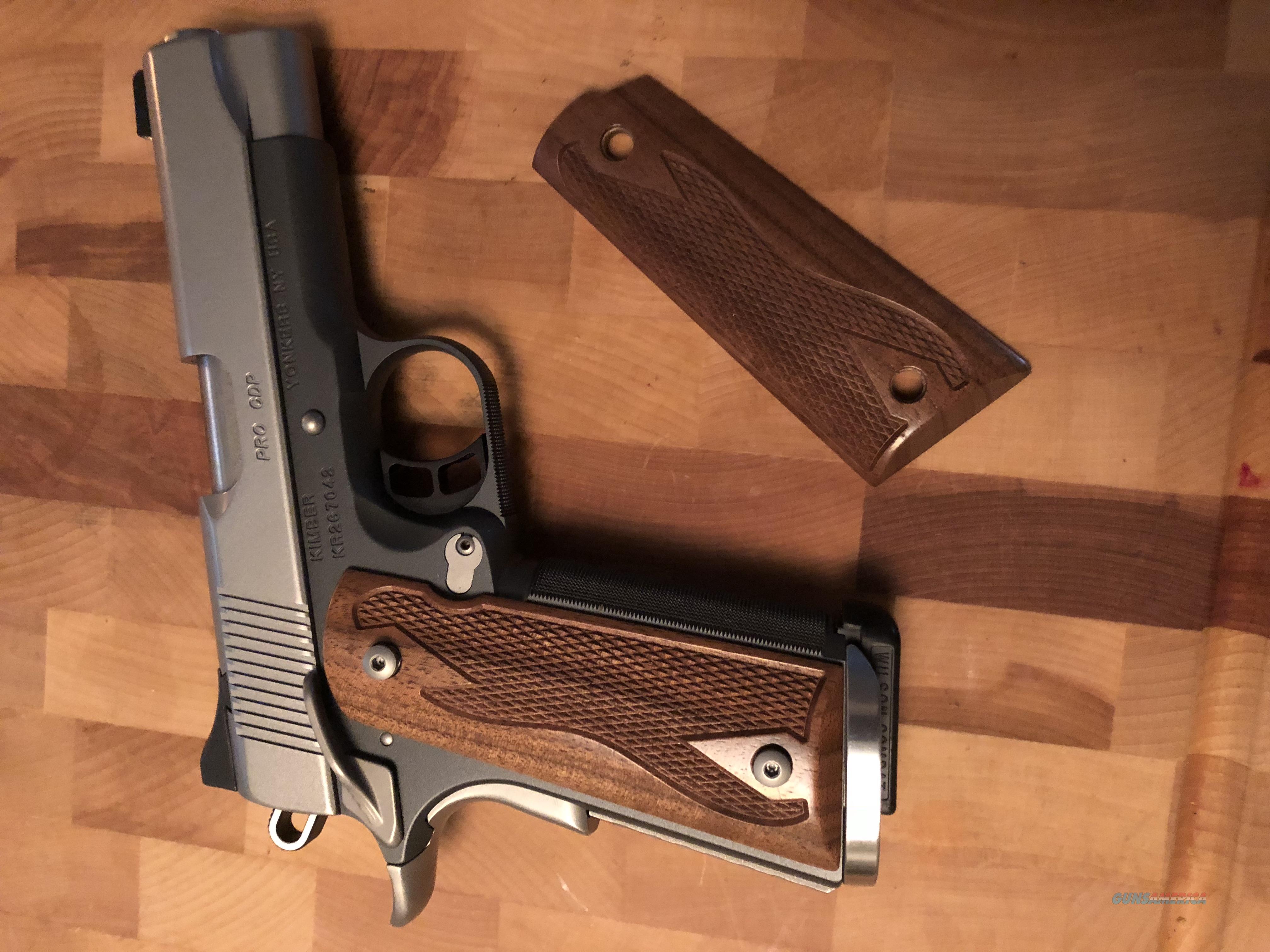 1911 Walnut magwell wood grips high figure for sale