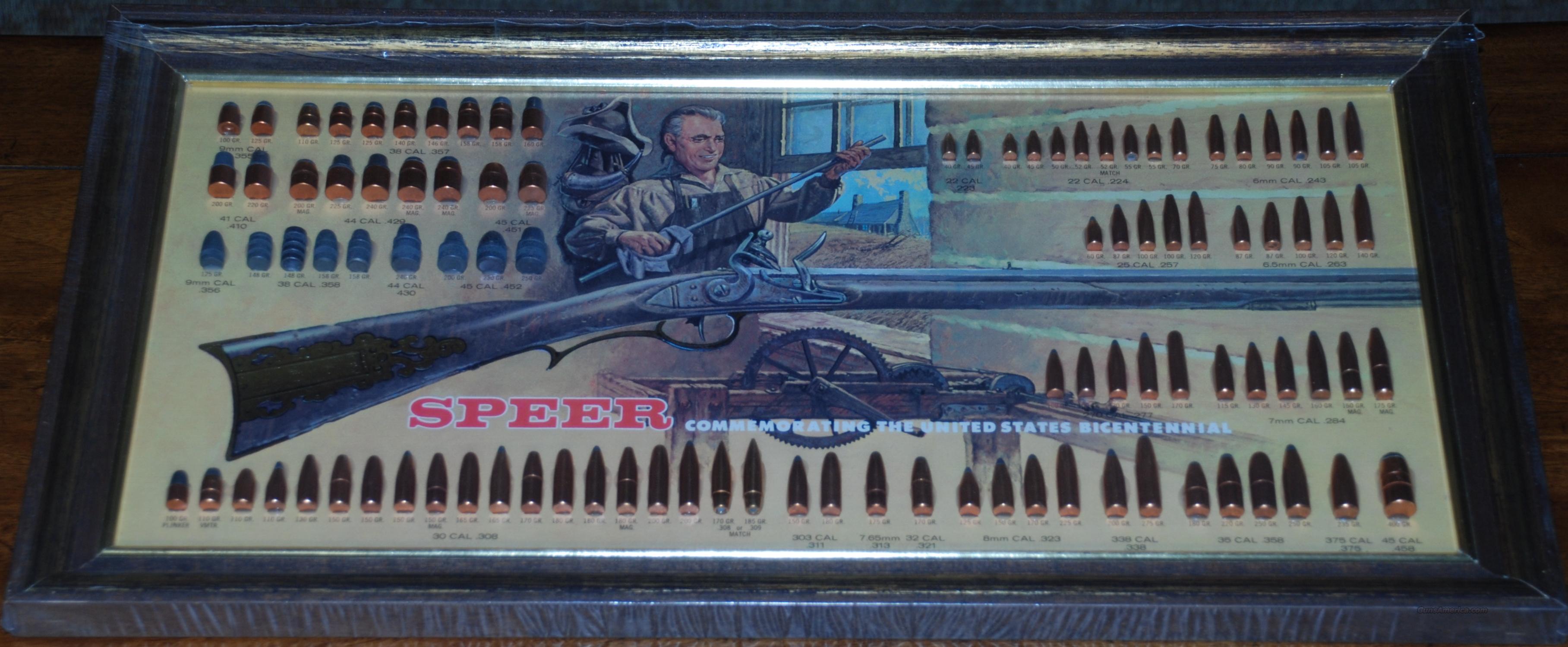 Speer Bullet Display Board 