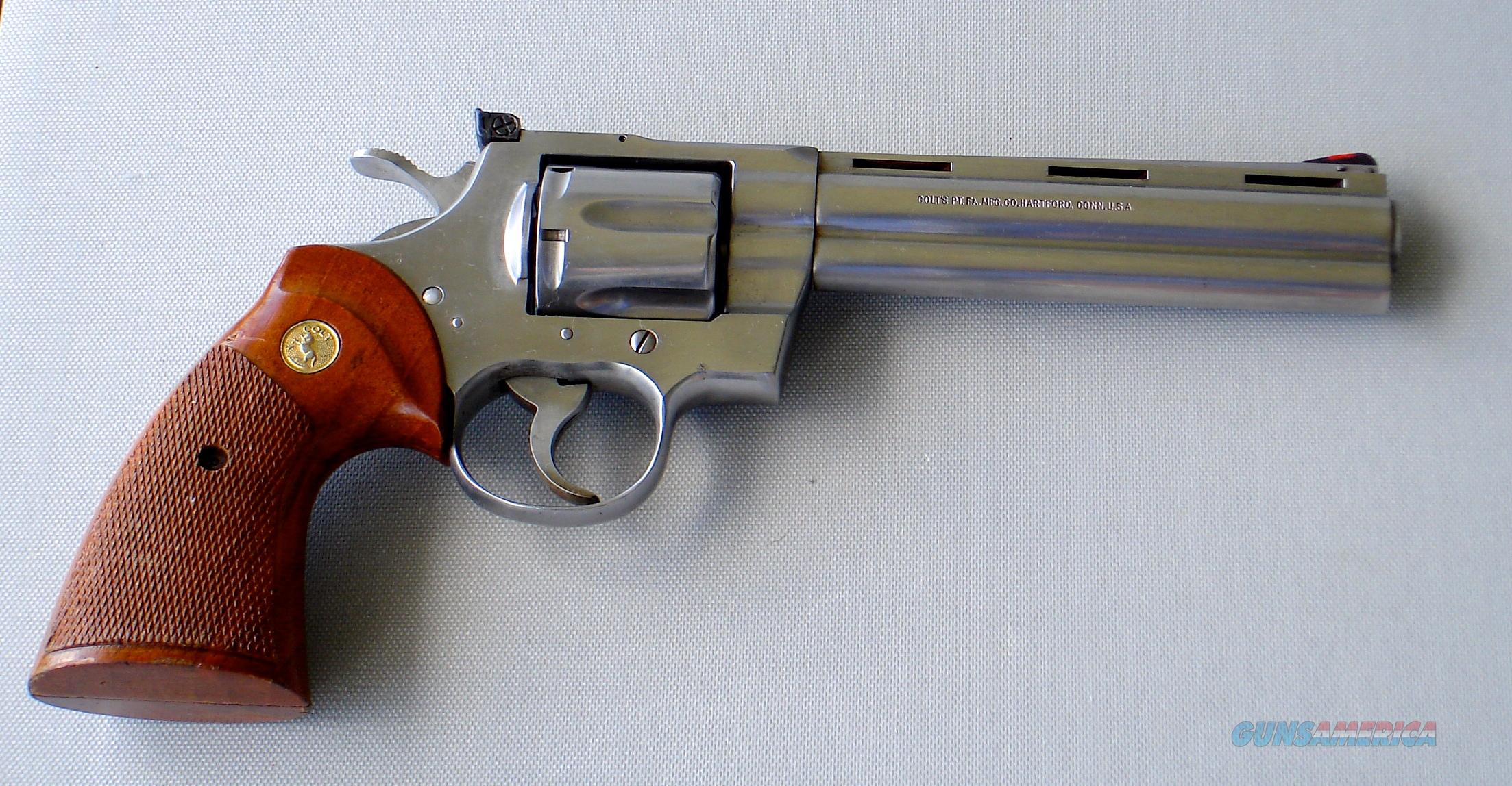 Colt Python Stainless Steel 6 Inch Barrel 357 Magnum Co 1384