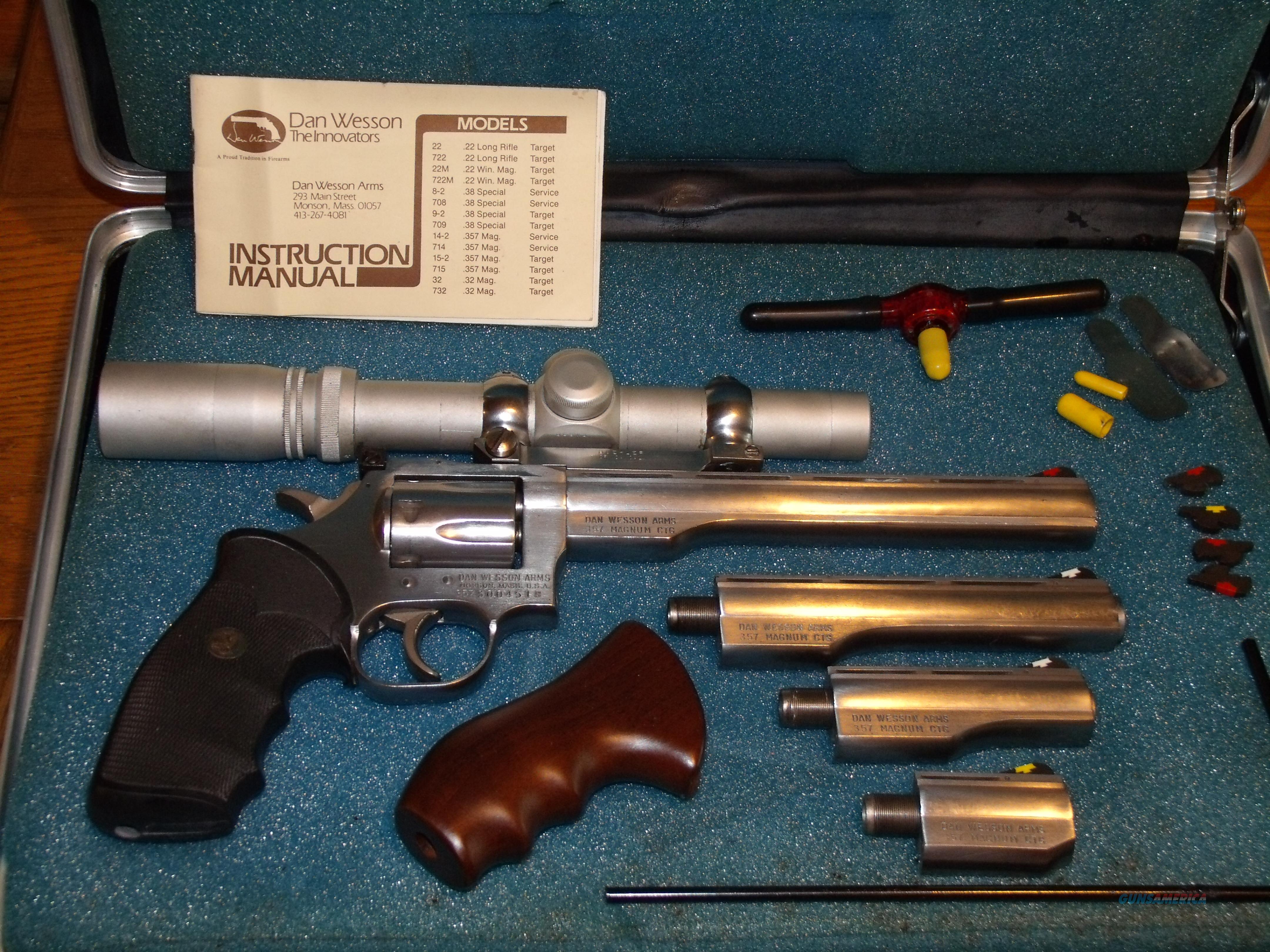 DAN WESSON MODEL 715-V STAINLESS PISTOL PAK .35... for sale