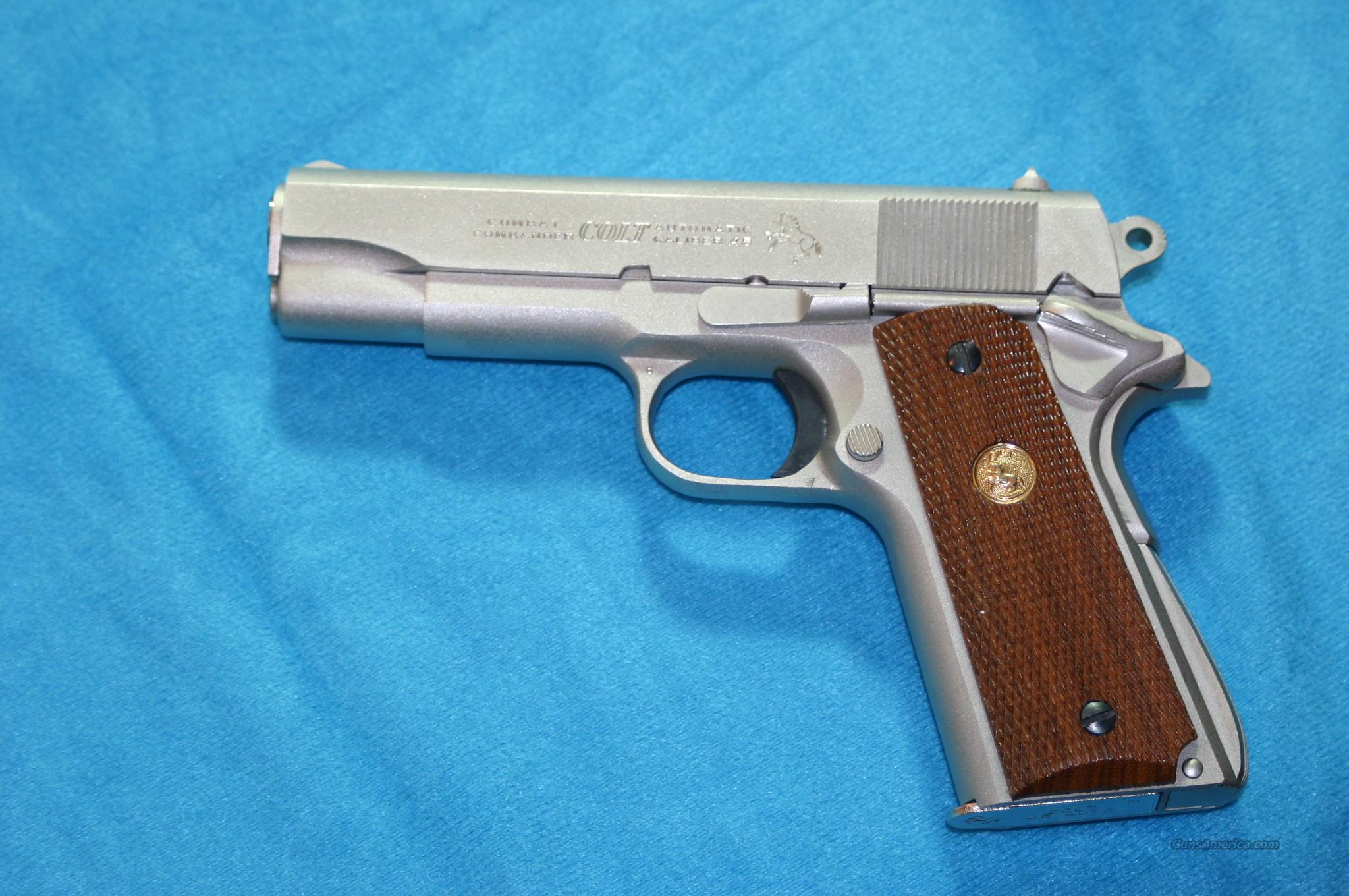 Colt Combat Commander Series 70 Satin Nickle fi... for sale