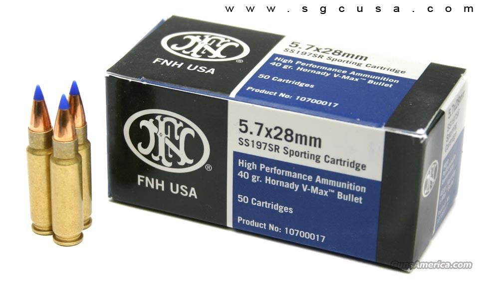 Ammo: 5.7x28 Mm Fnh Factory 40 Grain Ballistic  For Sale