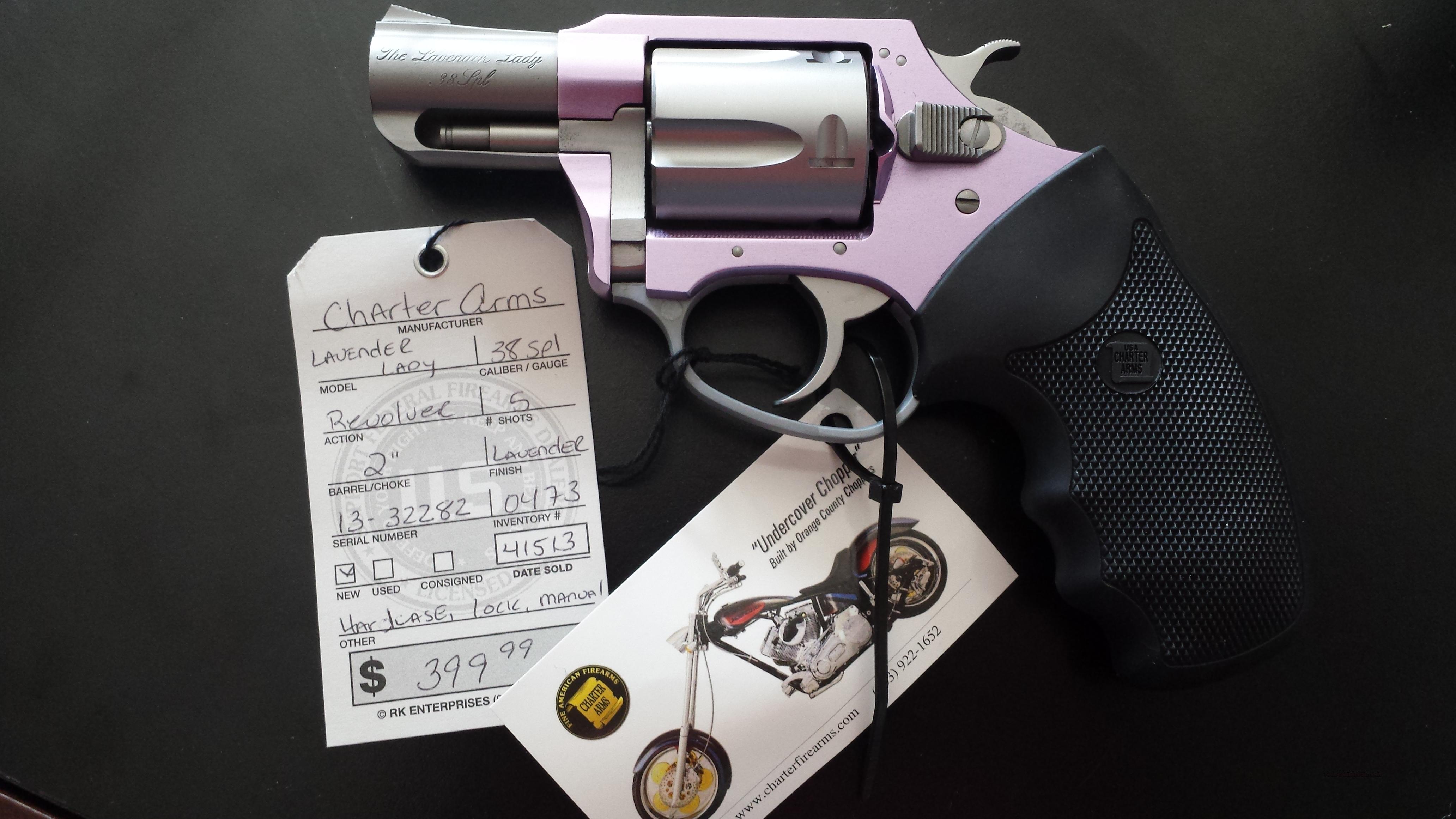 CHARTER ARMS LAVENDER LADY 38SP REVOLVER PURPLE... for sale