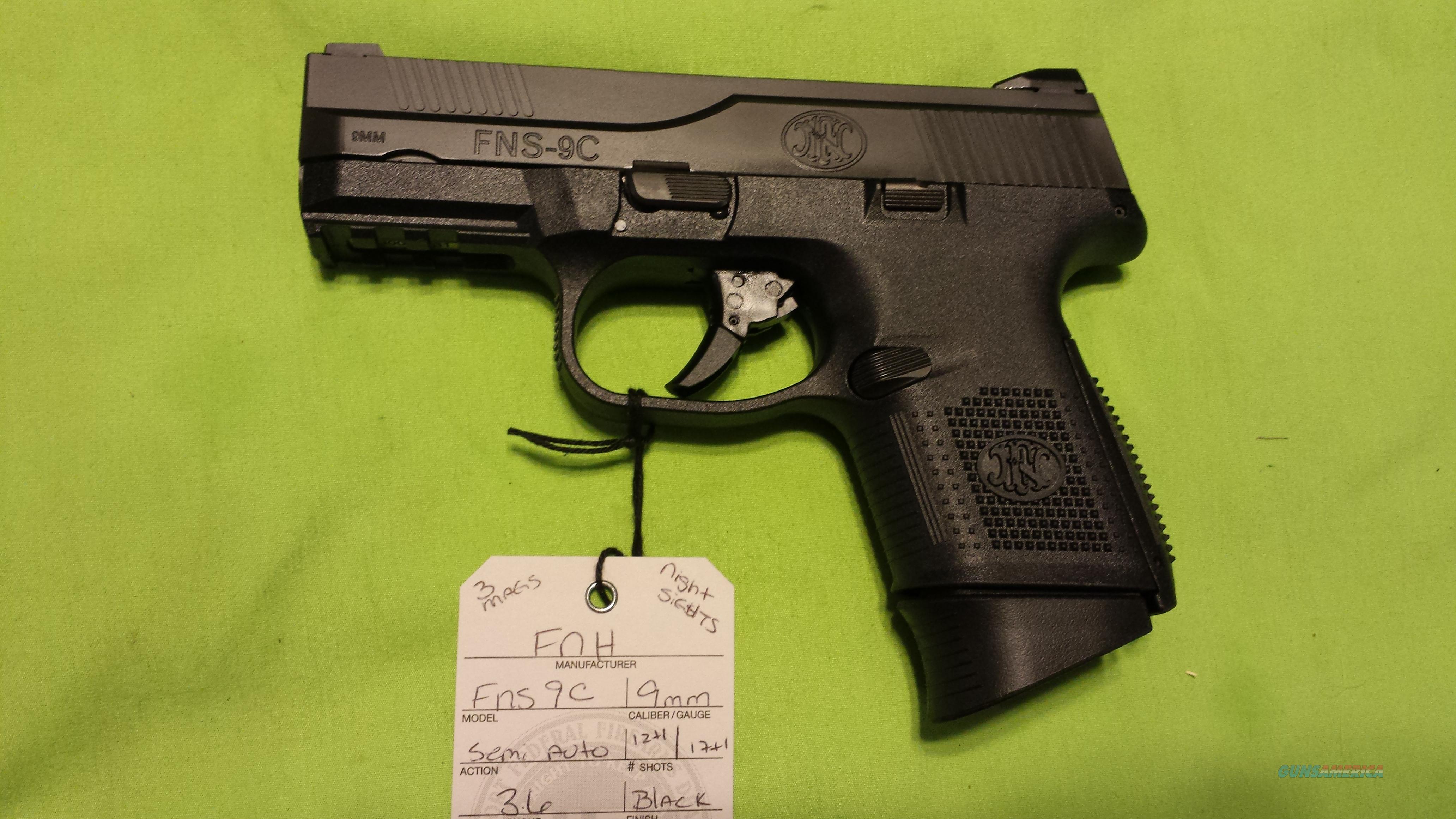 Fn Fns 9c 9 C 9mm 2 12rd 1 17rd Blk For Sale At