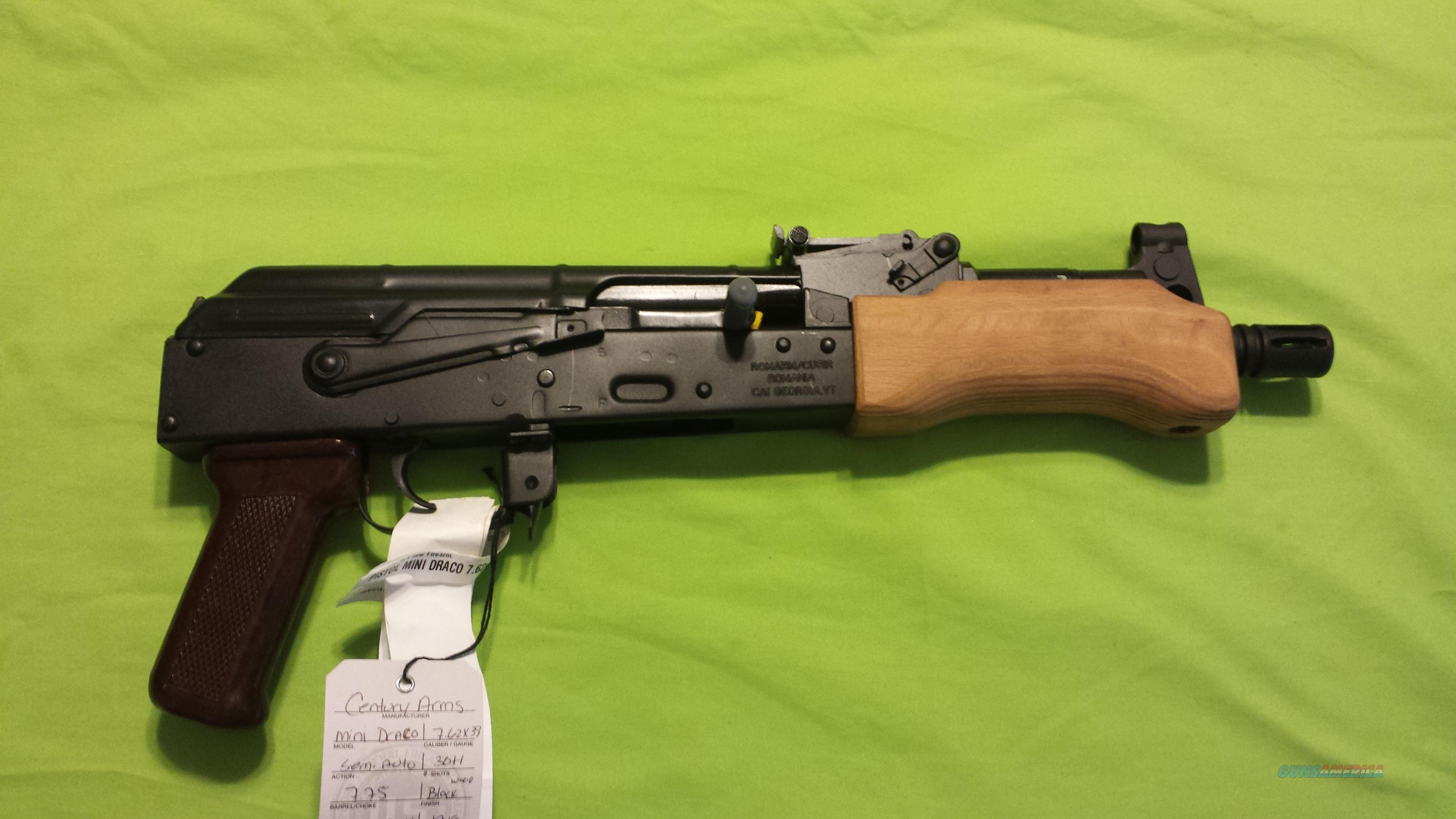 CENTURY ARMS MINI DRACO AK PISTOL 7.62 X 39 30R... for sale