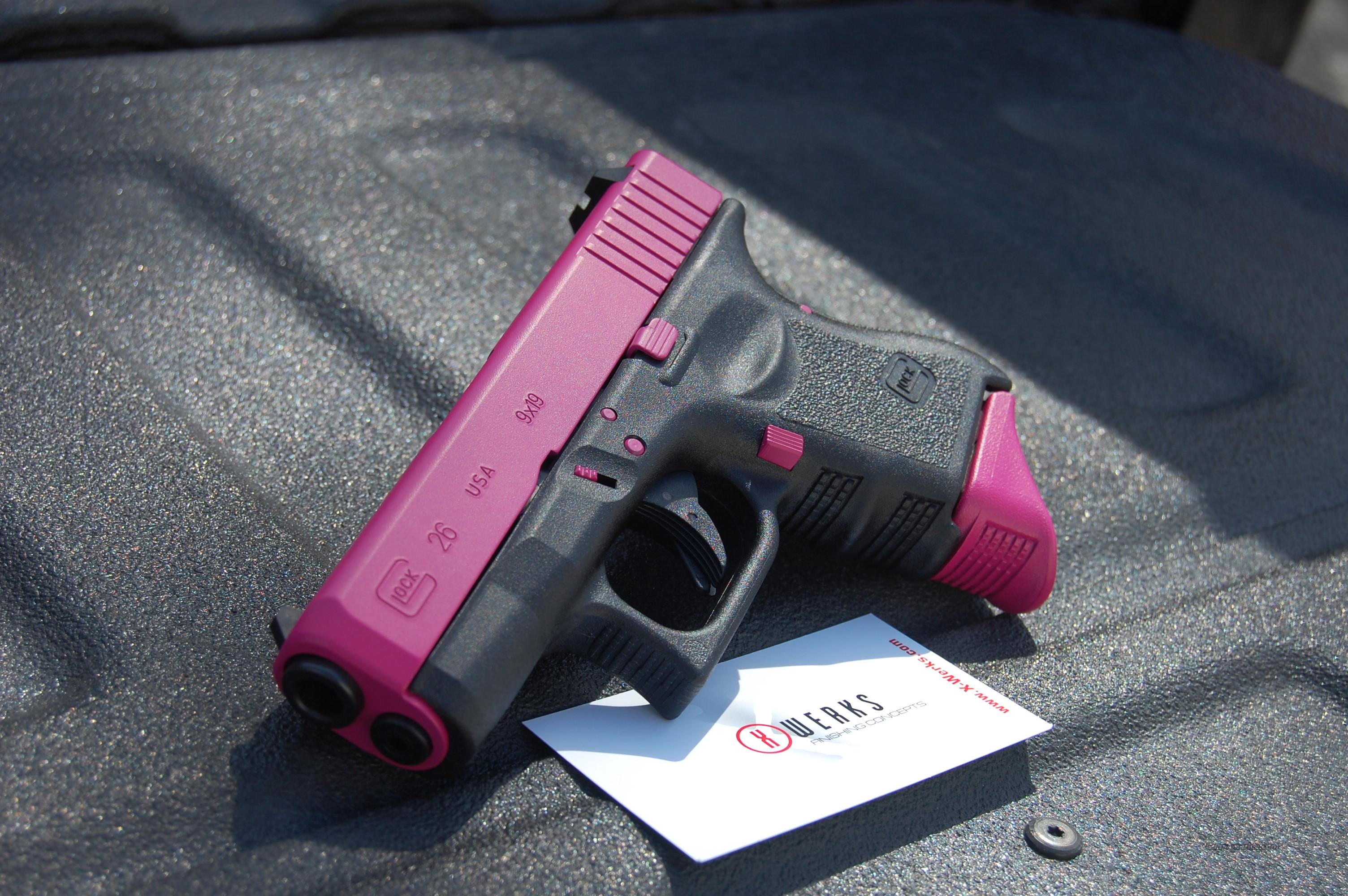 X-Werks Glock 26 G3 9mm Raspberry Pink + Pearce for sale (948934834)