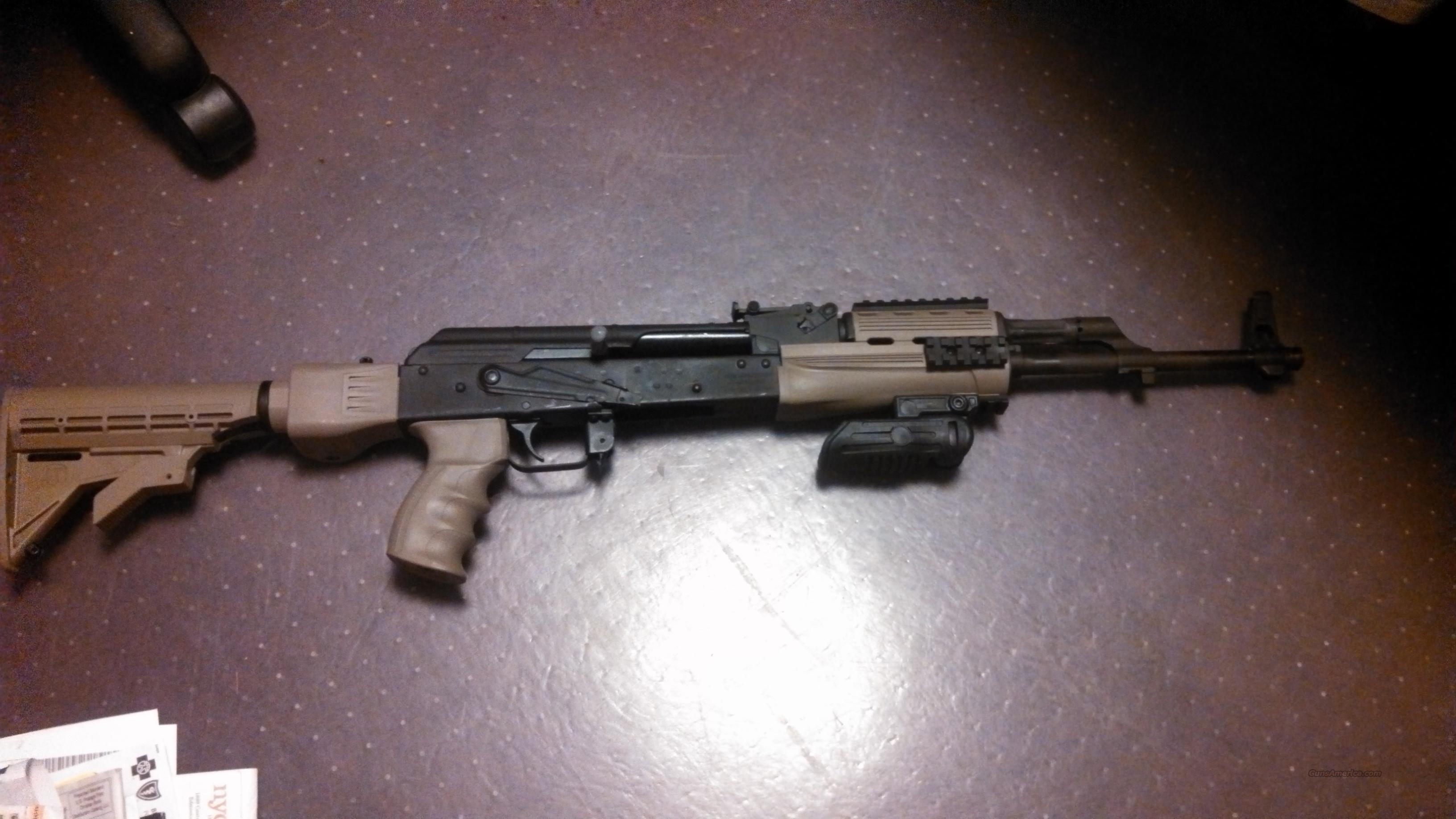 ROMANIAN AK 47 with desert tan collapsible stoc... for sale