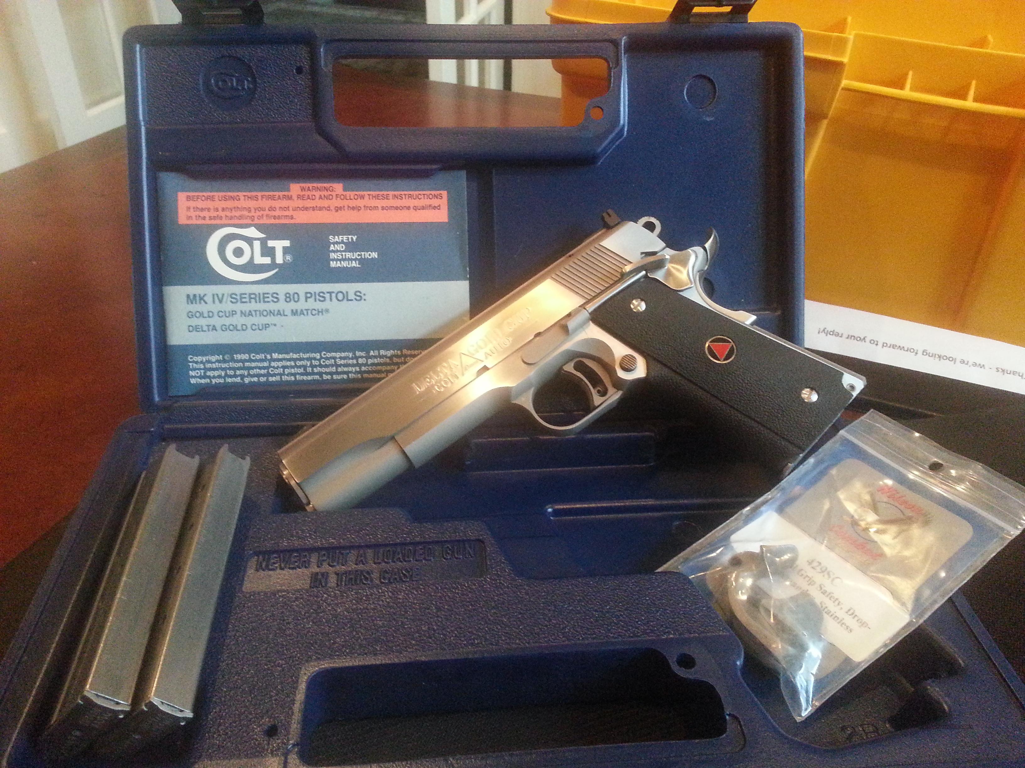 colt delta elite gold cup 45for sale grips