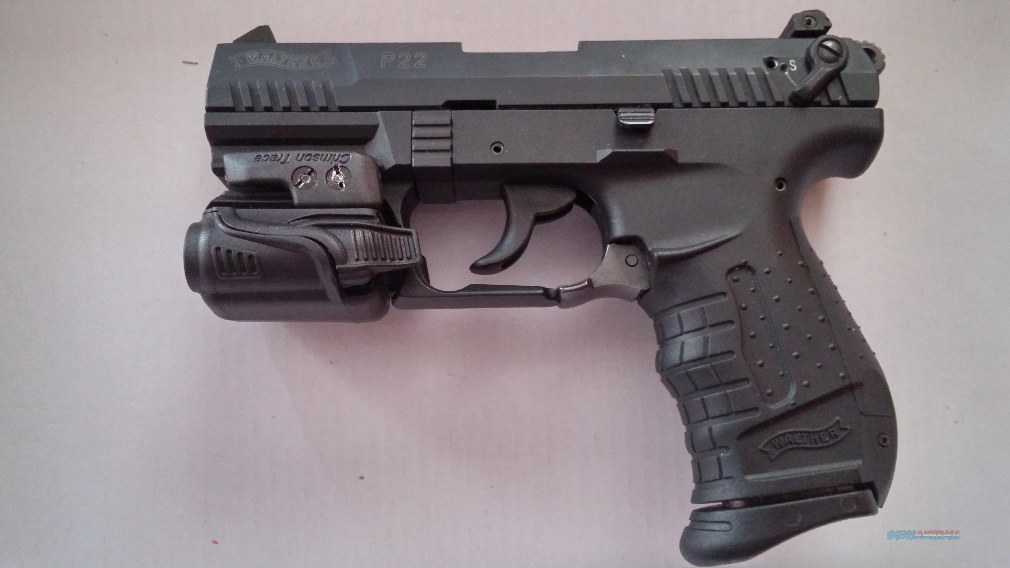 WALTHER P22 WITH CRIMSON TRACE TACT For Sale At Gunsamerica Com   Wm 7005793 