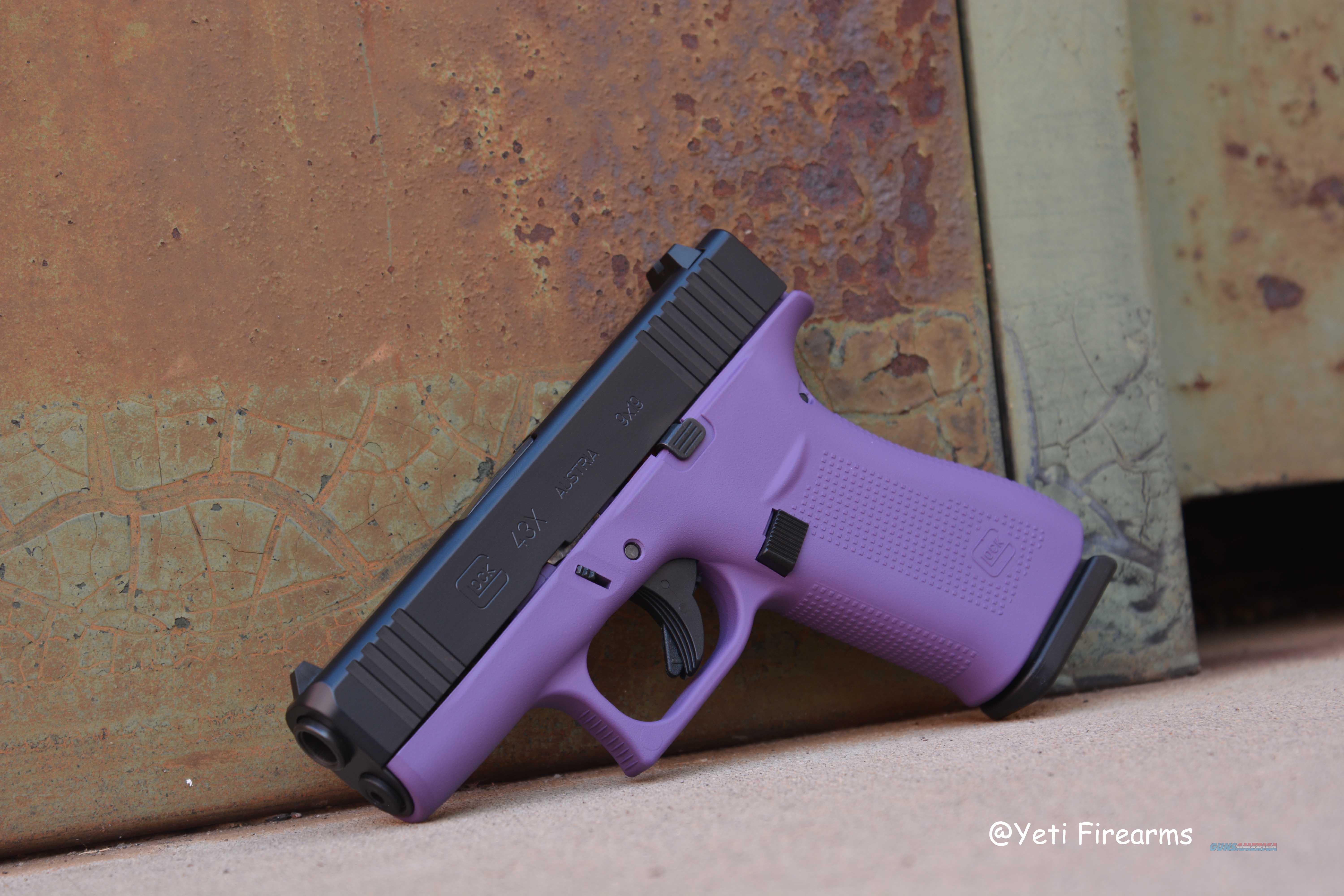 Glock X Mm Black Slide Purple Frame No Cc Fe For Sale